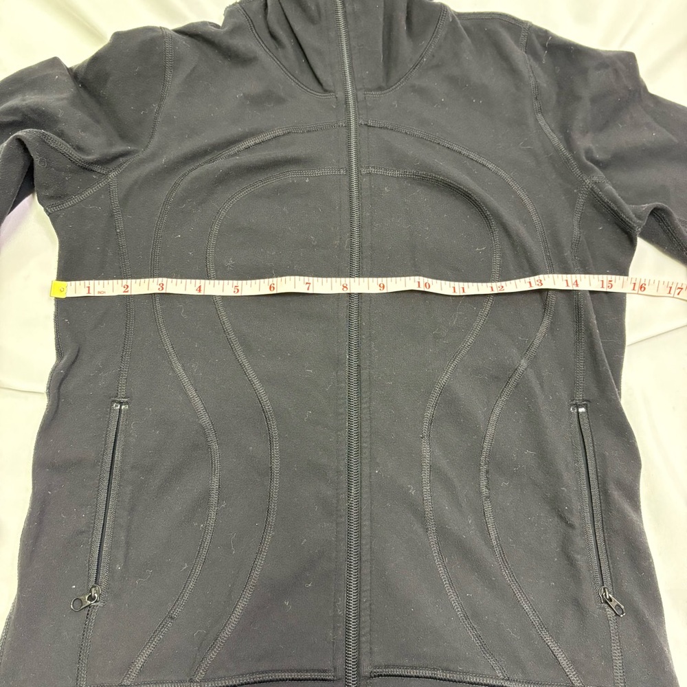 Lululemon In Stride Full Zip High Collar Jacket No Size Dot Approx 4 Black - Picture 4 of 8